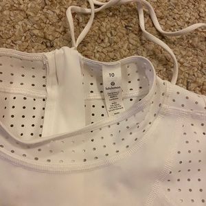 White Lululemon Sleeveless Rashgaurd